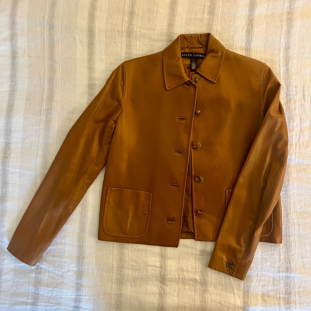 Ralph Lauren Black Label buttery leather jacket